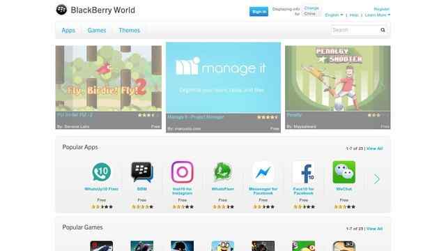 blackberry app world
