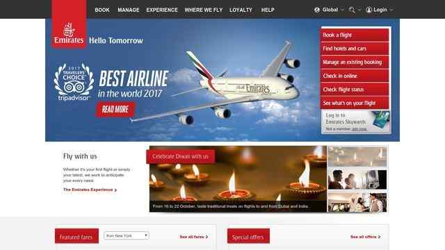 阿聯酋航空官網